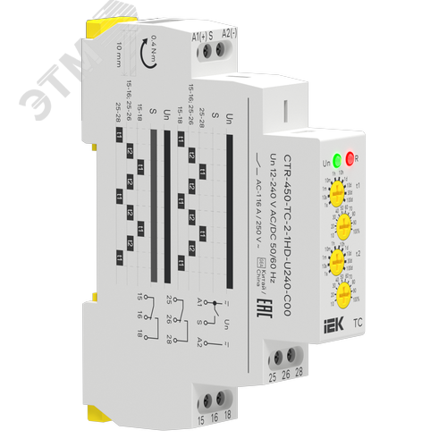 Реле циклическое TC реверсивное 2 контакта 12-240В AC/DC AC IEK