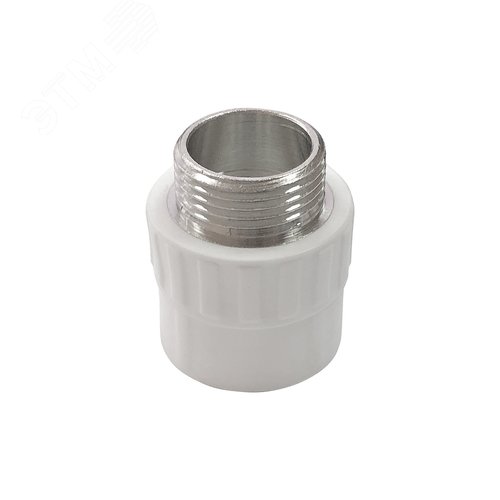 Муфта комбинированная 25x1/2' НР полипропиленовая PPR белая