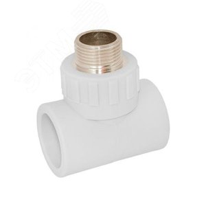 Тройник комбинированный 20x1/2' НР полипропиленовый PPR белый