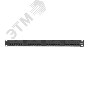 Панель 19'' 1U 24 порта Кат.5e RJ45/8P8C неэкран черная