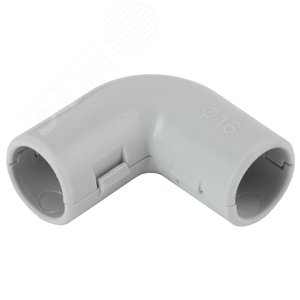 Угол 90 гр. (серый) соединительный для трубы 16мм (10/500/9000)