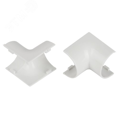 Угол внутренний для полукруглого кабель-канала 20х12мм белый IC-KK-20-12-FW 2шт/комплект