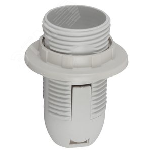 Патрон Е14 с кольцом, пластик, белый (x50) (50/400/14400)