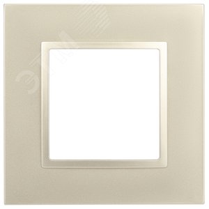 Рамка для розеток и выключателей 1 пост шампань пластик ЭРА Elegance 14-5011-04
