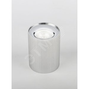 Подсветка накладной, GU10, D80х100мм, серебро/ хром (50/700)