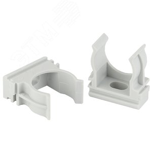 Крепеж-клипса cерый для трубы d16 мм