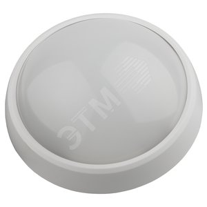 Светильник ДБП-8W 4000К 640Лм SPB-1-08-MWS (W) IP54 круглый 180х75 белый с настраиваемым датчиком движения