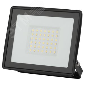 Прожектор светодиодный ДО-50 Вт 4000К 4000 Лм IP65 черный 50w нейтральный 200-240В LPR-023-0-40K-050