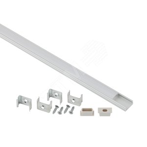 Комплект с накладным анодированным профилем CAB262 16х6мм, 2 м (5/80/2560)