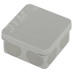 Коробка распаячнаяKOR-80-80-40-9g-2MP двухкомпонентная безгалогенная атмосферостойкая 80х80х40мм прямой монтаж