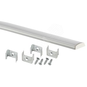 Комплект с гибким накладным анодированным профилем CAB291 15х6,5 мм, 2 м (5/100/5000)