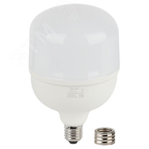 Лампа светодиодная LED 85 Вт 6800Лм 6500К T140 холодный E27/E40 (переходник) 170-265В LED POWER T140-85W-6500-E27/E40