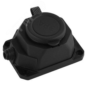 Колодка каучук с/з 1гн 16 A IP44 черная K-1e-B-IP44