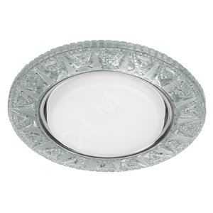 Светильник точечный DK LD22 SL/WH декор cо светодиодной подсветкой Gx53, прозрачный