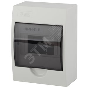 Корпус пластиковый навесной ЭРА SIMPLE ЩРН-П-06   IP41 прозрачная крышка белый