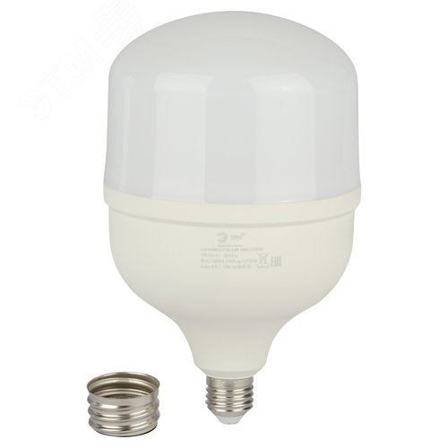 Лампа светодиодная LED 85 Вт 6800Лм 4000К T140 нейтральный E27/E40 (переходник) 170-265В LED POWER T140-85W-4000-E27/E40