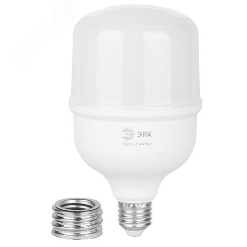 Лампа светодиодная высокой мощности LED 60 Вт 6000Лм 4000К T100 нейтральный E27/E40 (переходник) 170-265В LED POWER T100-60W-840-E27/E40 Green Line