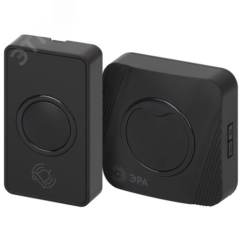 Звонок дверной беспроводной RGB подсветка 36 мелодий от сети чёрный C101 POLYCOLOR