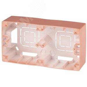 Коробка накладного монтажа 2 поста, Эра12, медь 12-6102-14