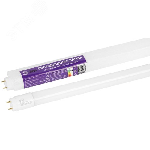 Лампа светодиодная LED 30Вт 3000Лм 6500К G13 стекло неповоротный цоколь RED LINE T8-30W-865-G13-1200mm NTB