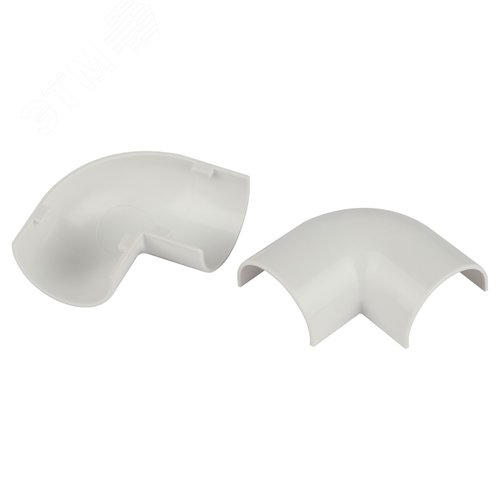 Поворот T-90-KK-20-12-FW на 90 градусов для полукруглого кабель-канала белый 20х12мм 2шт/комплект