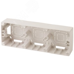 Коробка накладного монтажа 3 поста, Эра12, слоновая кость (5/50/400) 12-6103-02