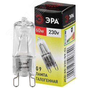 Лампа накаливания галогенная G9-JCD-60-230V-CL (галоген, капсула, 60Вт, нейтр, G9) (100/1000/35000)