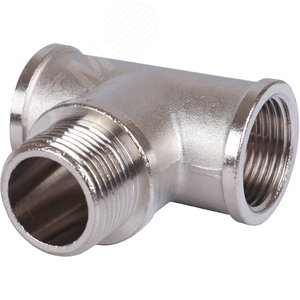 Тройник ВНВ 3/4'х3/4'х3/4' переходной, никелированный