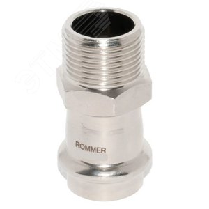 Соединитель нержавеющая сталь 28x3/4' НР, пресс