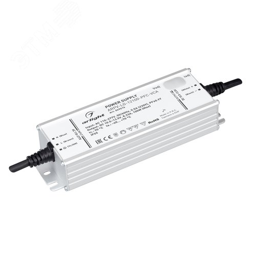Блок питания ARPV-LG-12100-PFC-VCA (10.5-13.5V, 8.33A, 100W) (IP65 Металл, 5 лет)