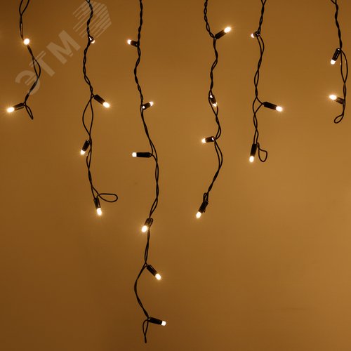 Гирлянда ARD-ICICLE-CLASSIC-5000x500-BLACK-160LED-FLASH Warm 230 V, 10 W, IP65 Ardecoled