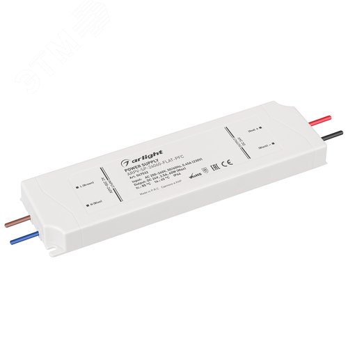 Блок питания ARPV-SP-24060-FLAT-PFC (24V, 2.5A, 60W) (IP44 Пластик, 5 лет)