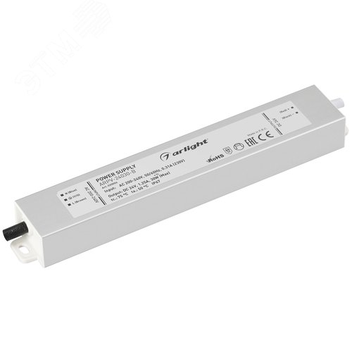 Блок питания ARPV-24030-B (24V, 1.3A, 30W) (ARL, IP67 Металл, 3 года)