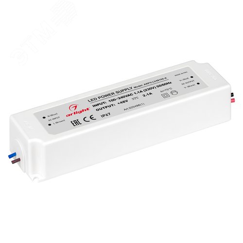Блок питания ARPV-LV48100-A (48V, 2.1A, 100W) ( IP67 Пластик, 3 года)