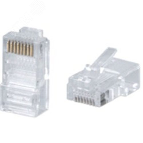 Коннектор RJ-45 (8Р8С) кат.5e (100шт./уп.) (J-RJ45-8p8c-UTP-5e) (состав ОКЛ)