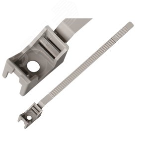 Ремешок-опора для труб и кабеля PRNT 16-32 серый, с шурупом и дюбелем (30шт)