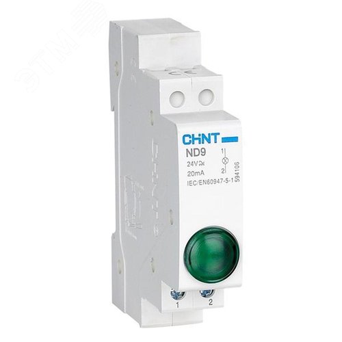 Индикатор ND9-1/g зелёный AC/DC230В LED R