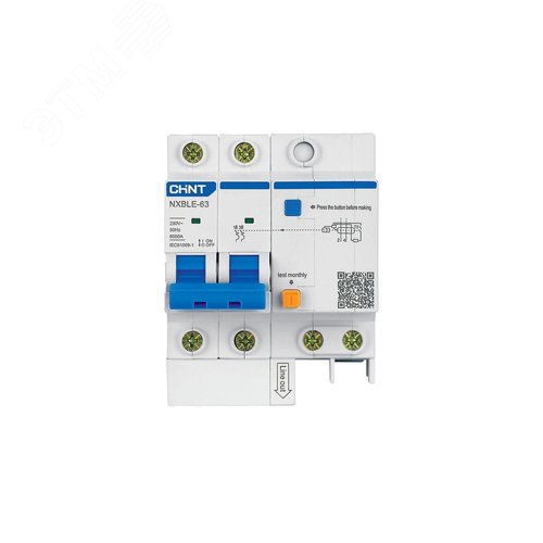 Автомат дифференциальный NXBLE-63 2P C25 30мА тип AC 6кА R