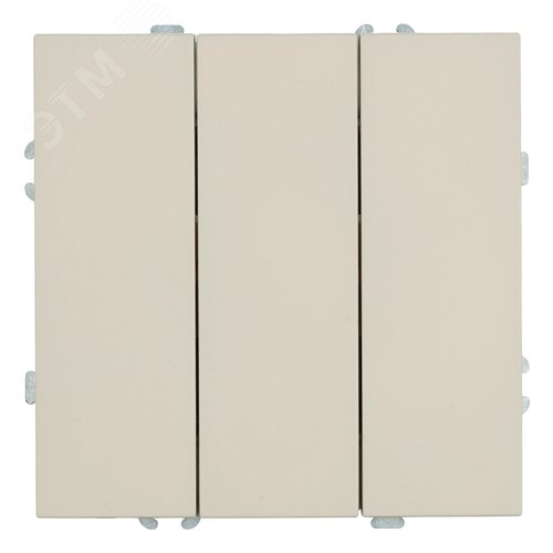 Выключатель 3-клавишный (механизм) 250В 10А кашемир soft touch серия Эмили STEKKER