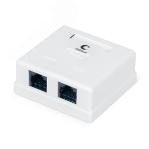 Розетка компьютерная RJ-45, категория 5e, двойная, внешняя, Dual IDC