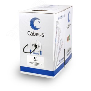 Витая пара U/UTP Cat 5e 4 пары 24 AWG solid PVC нг(А)-LS черный 305м