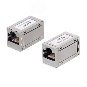 Адаптер проходной RJ45-RJ45 (8p8c), категория 5е, экранированный