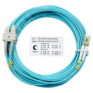 Патч-корд оптический duplex 10м LC-SC 50/125MM OM3 LSZH