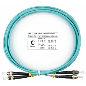 Патч-корд оптический duplex 3м ST-ST 50/125MM OM3 LSZH