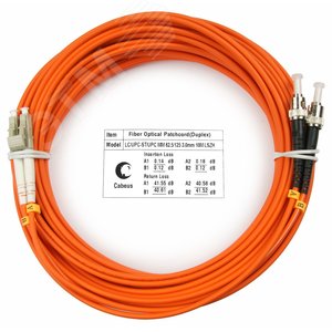 Патч-корд оптический duplex 25м LC-ST 62,5/125MM LSZH