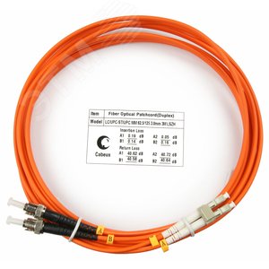 Патч-корд оптический duplex 3м LC-ST 62,5/125MM LSZH