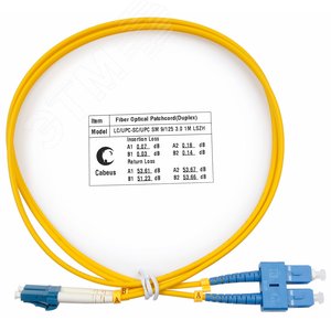 Патч-корд оптический duplex 1м LC-SC 9/125 sm LSZH