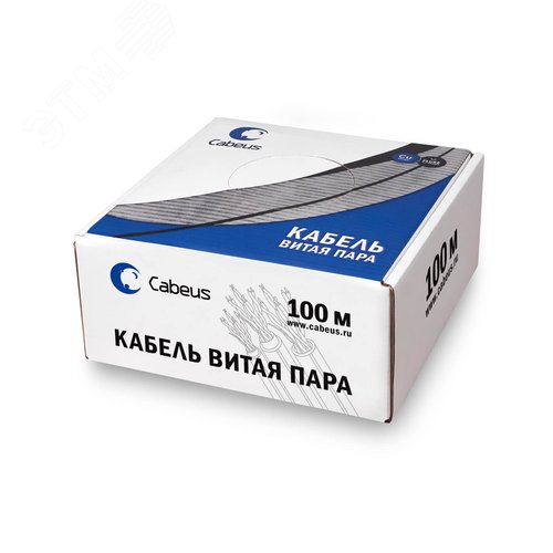 Витая пара F/UTP Cat 5e 4 пары 24 AWG solid IN/OUT (+75 C -40 C) LSZH-UV 100м