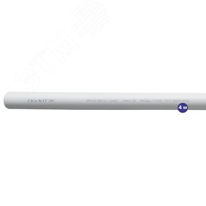 Труба полипропиленовая 40x3.7 SDR 11 PN 10 PPR белая, хлыст 4м