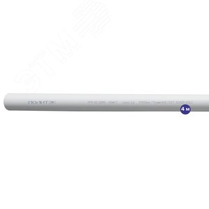 Труба полипропиленовая 40x6.7 SDR 6 PN 20 PPR белая, хлыст 4м